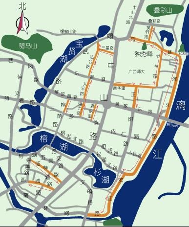 Guilin Jinpu Hotels Map