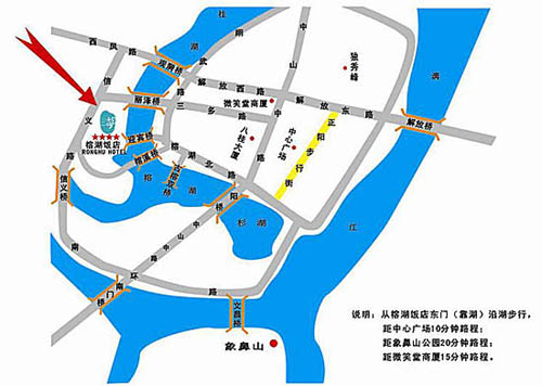 Guilin Ronghu Hotel Map