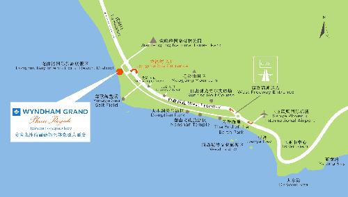 Hainan Long Mu Bay Wyndham Grand Plaza Royale Hotel Map