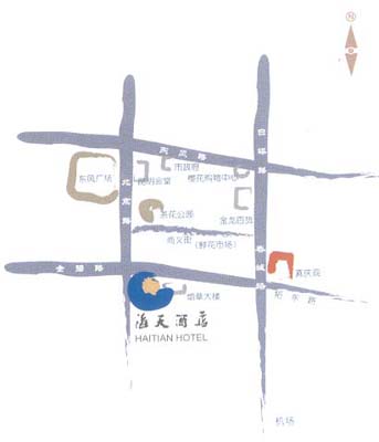 Haitian Hotel, Kunming Map