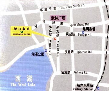 Hangzhou Zhejiang Hotel Map