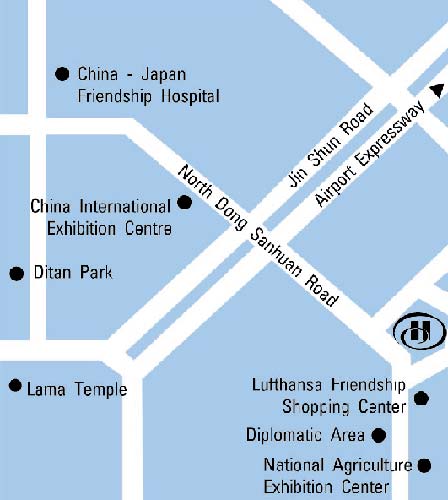 Hilton Hotel Beijing Map