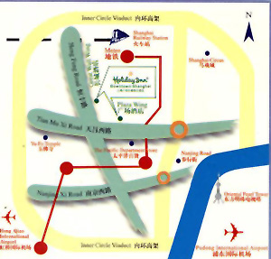 Holiday Inn Downtown, Shanghai Map