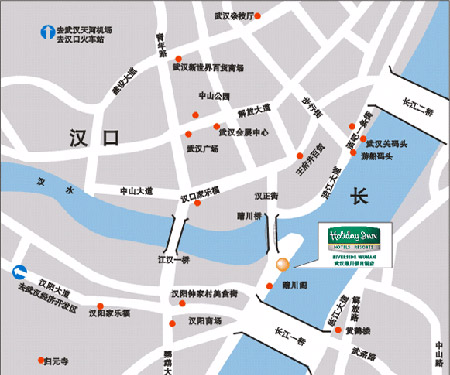 Holiday Inn Riverside, Wuhan Map