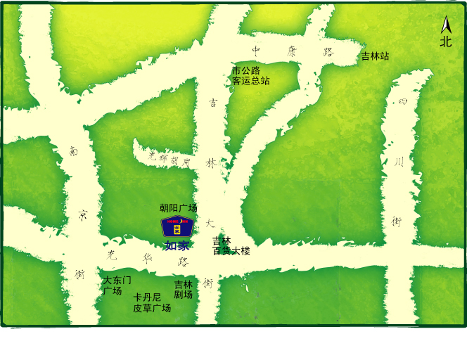 Home Inn - Jilin Beiqi Piazza Map