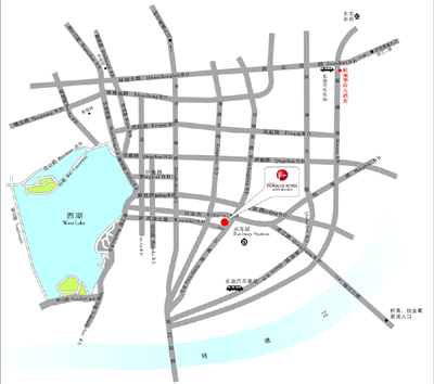 Honglou Hotel, Hangzhou Map