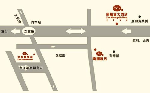 Huiyang New Metropolis Hotel Map