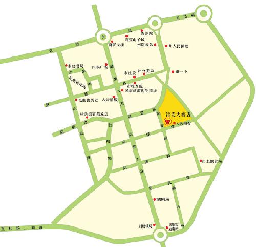 Huo Fa Hotel, Xishuangbanna Map