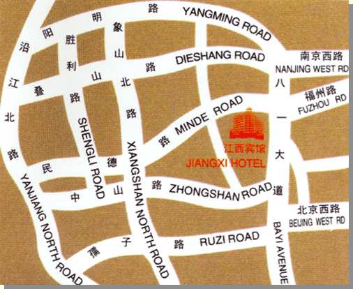 Jiangxi Hotel Map
