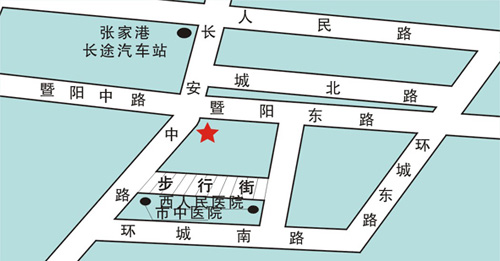 Jinjiang inn-zhangjiagang baiyulan Branch Map