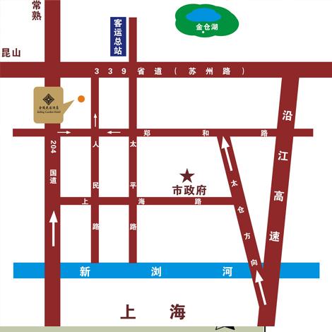 Jinling Garden Hotel, Taicang Map