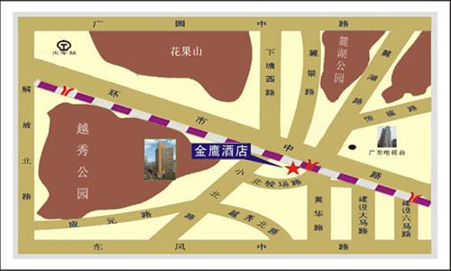 Jinying Hotel, Guangzhou Map