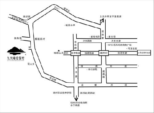Jiutianfeng Resort ,Chuzhou Map