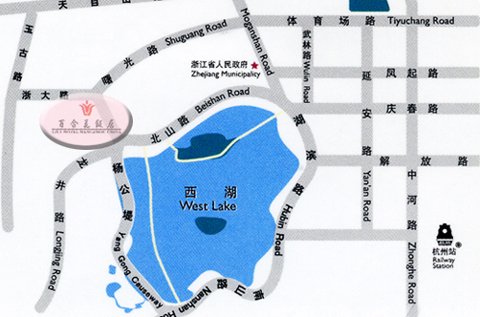 Lily Hotel Hangzhou Map