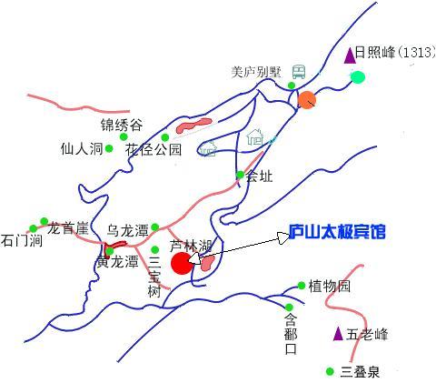 Lushan Taiji Hotel Map