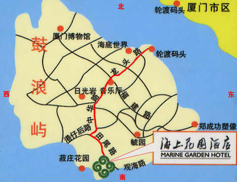 Marine Garden Hotel ,Xiamen Map