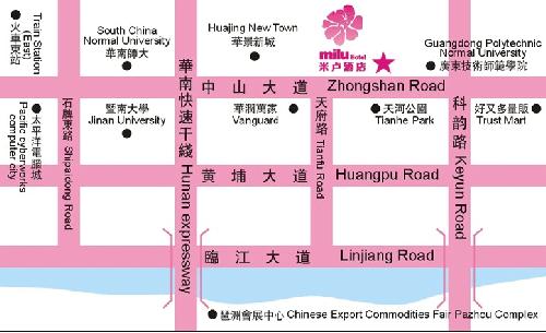 Mi Lu Hotel - Guangzhou Map