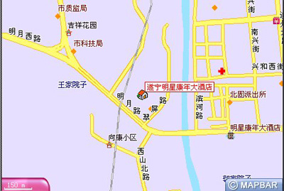 Ming Xing Conifer Hotel, Suining Map