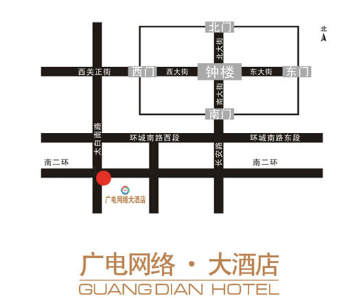 Network Hotel, Xian Map