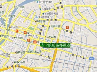 Holiyacht Crystal Hotel Ningbo Map