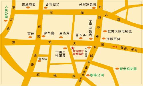 Dongguan Oriental Glory Business Hotel Map