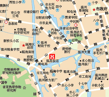 Ouchang Hotel, Wenzhou Map