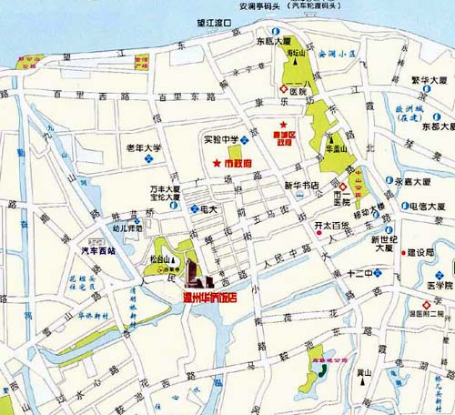 Overseas Chinese Hotel Wenzhou Map