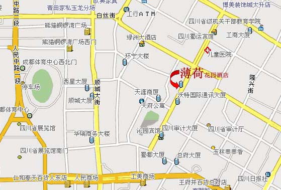 Super 8 Hotel, Chengdu(Peppermint Garden Hotel) Map