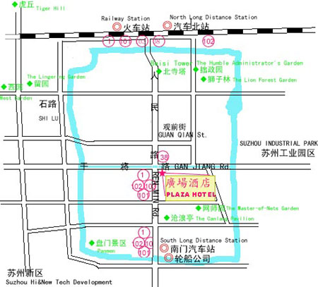 Plaza Hotel Suzhou Map