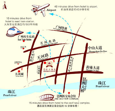 President Hotel, Guangzhou Map