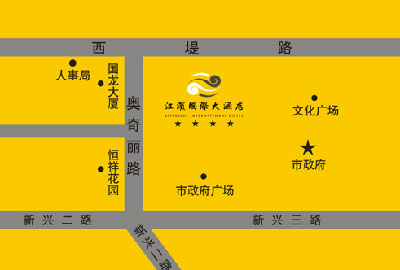 Riverside International Hotel Map