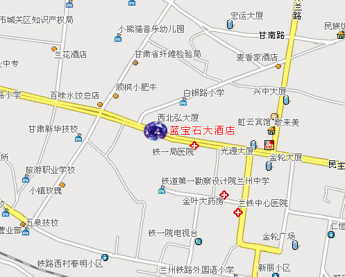 Sapphire Hotel, Lanzhou Map