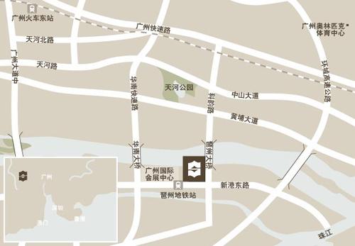 Shangri-La Hotel, Guangzhou Map