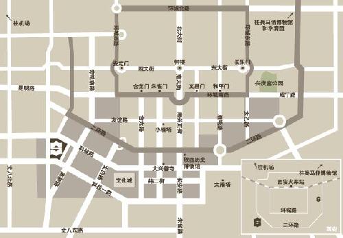 Shangri-La Hotel, Xian Map