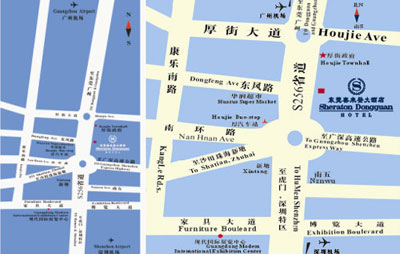 Sheraton Dongguan Hotel Map
