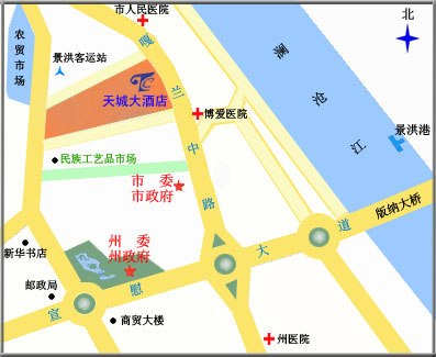 The Sky City Hotel Of Xishuang Banna Map