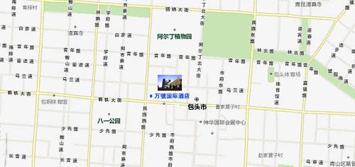 Wanhao Hotel, Baotou Map