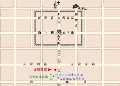 Xian Hotel Map