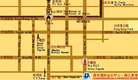 Xian International Conference Center Qujiang Hotel Map