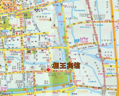 Xiangwang Hotal, Suzhou Map