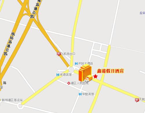Xingang Hotel, Zhengzhou Map