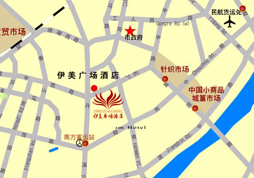 YiMei Plaza Hotel, Yiwu Map
