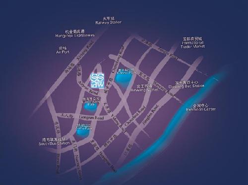 Yi Wu Ssaw Hotel - Huafeng Map