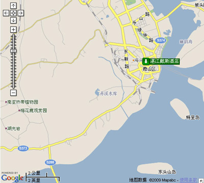 Zhongtailai hotel, Zhanjiang Map