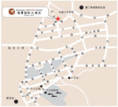 Xiamen Xianglu Grand Hotel Map